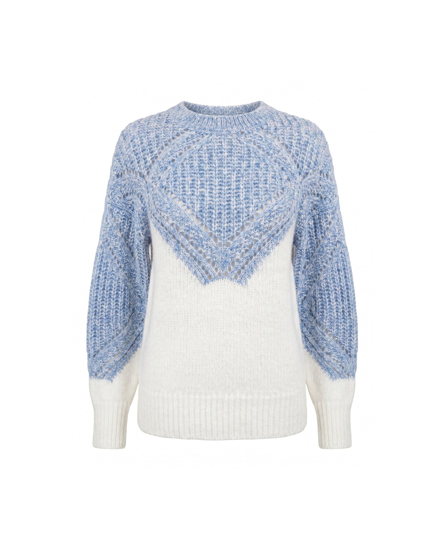 Two-tone long-sleeve pullover