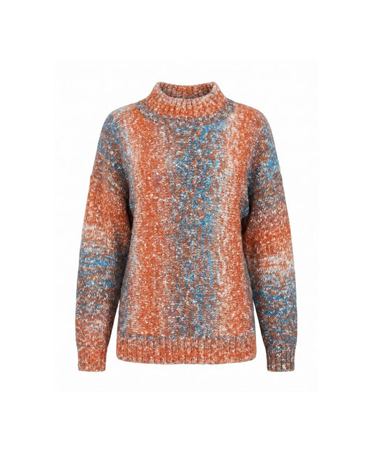 Multi-colored ombre knit pullover