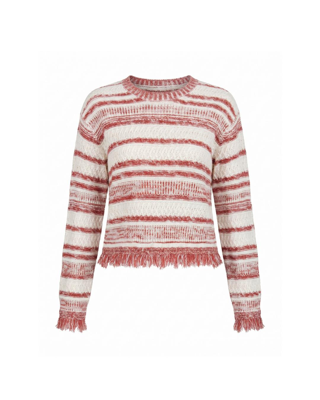 Tribal-inspired stripes pullover