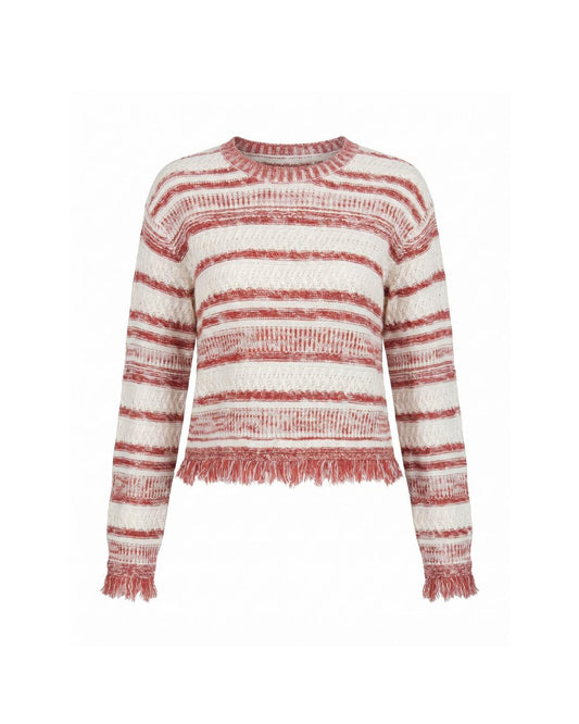 Tribal-inspired stripes pullover