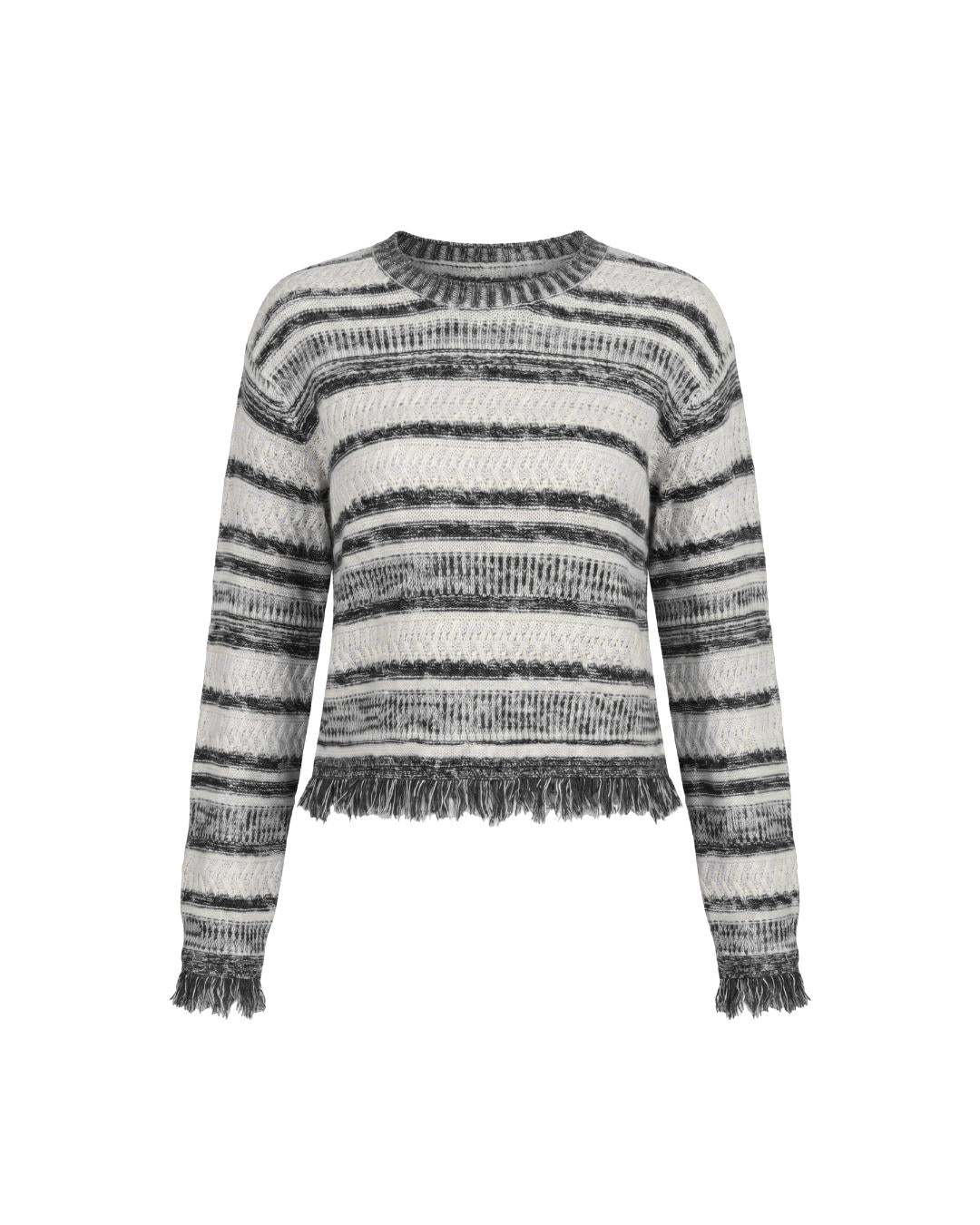 Tribal-inspired stripes pullover